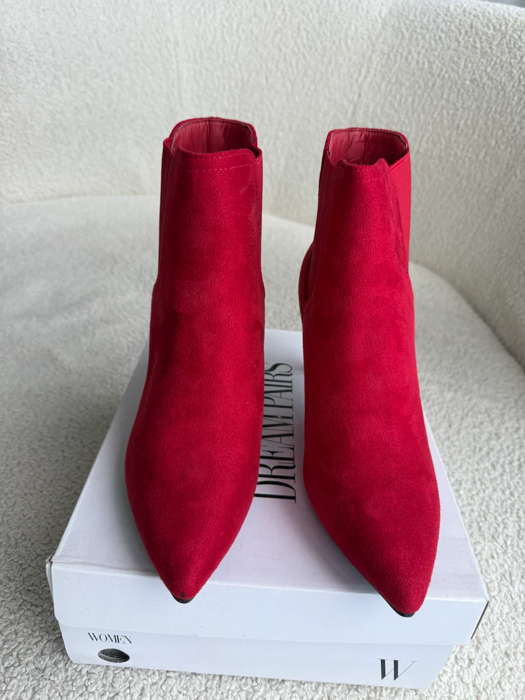 Red Suede Ankle Boots - photo 2
