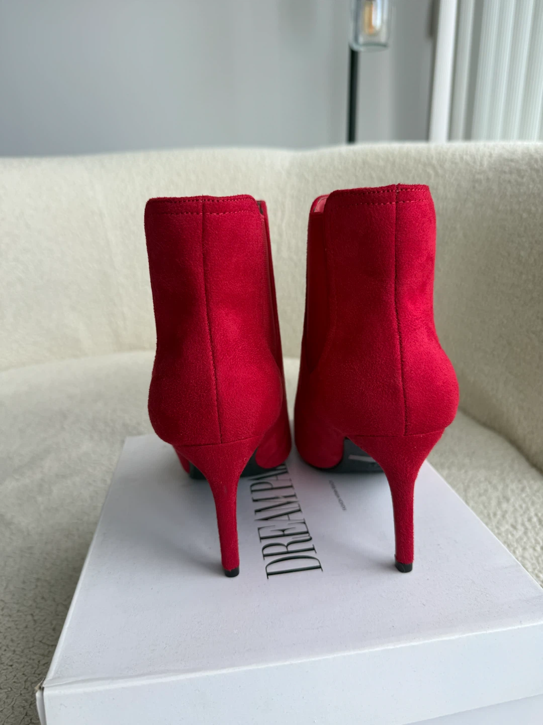 Red Suede Ankle Boots - photo 3