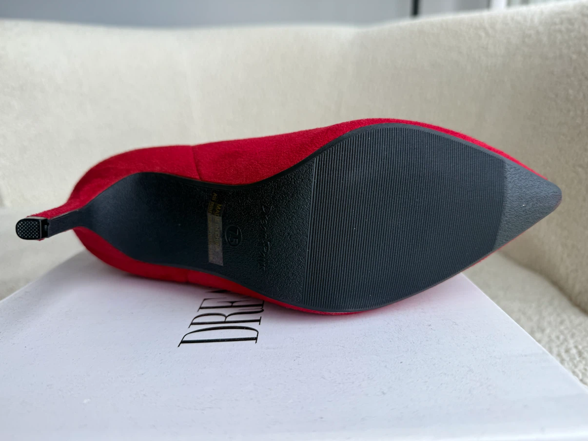 Red Suede Ankle Boots - photo 4