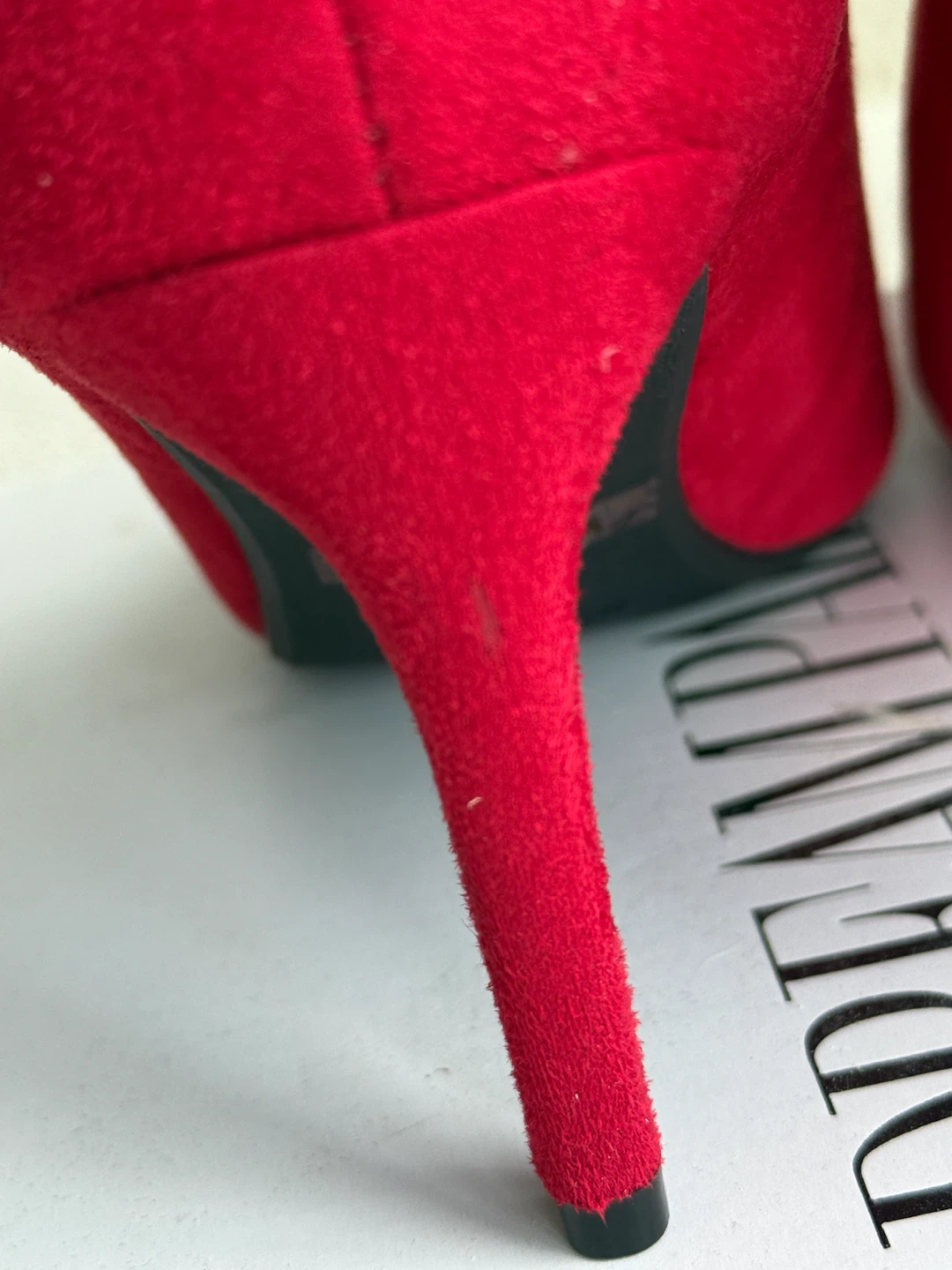 Red Suede Ankle Boots - photo 5