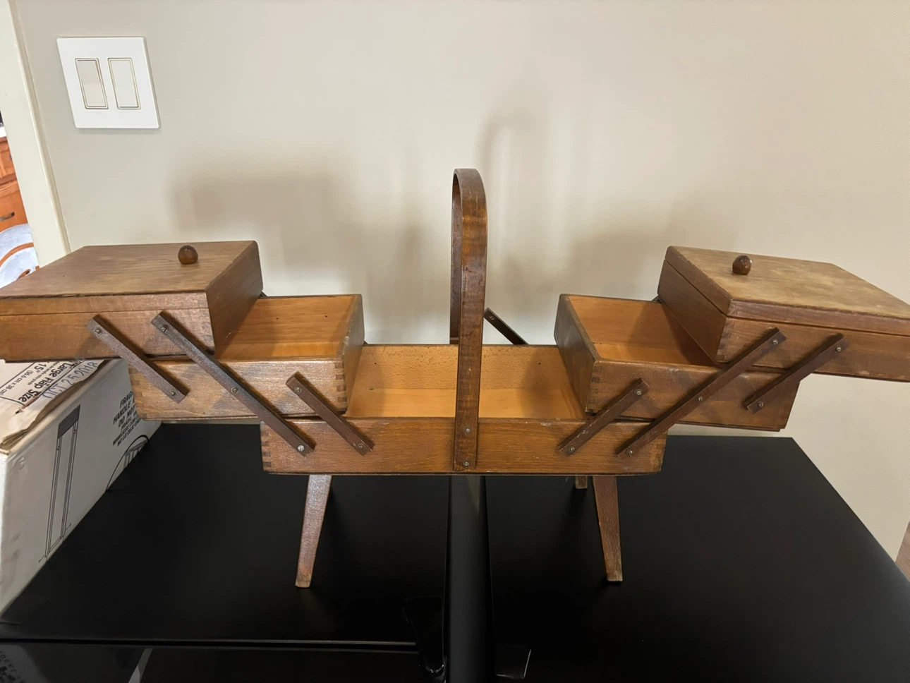 Wooden Sewing Box Organizer - photo 3
