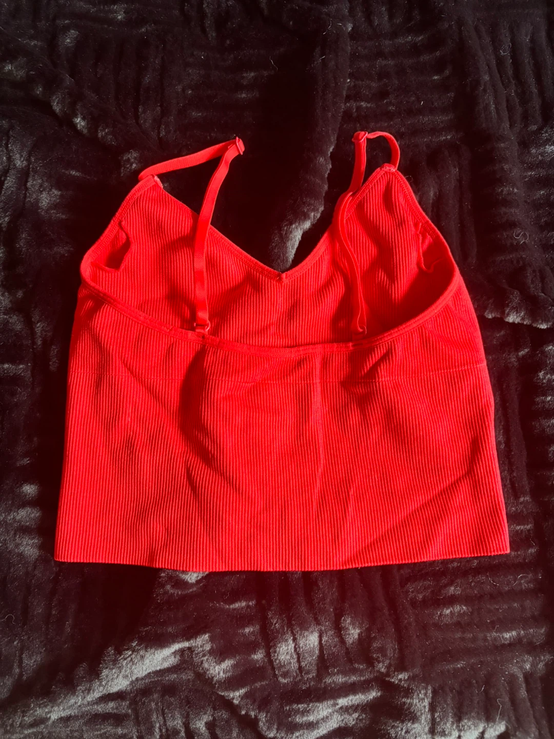 Red ribbed camisole top - photo 2