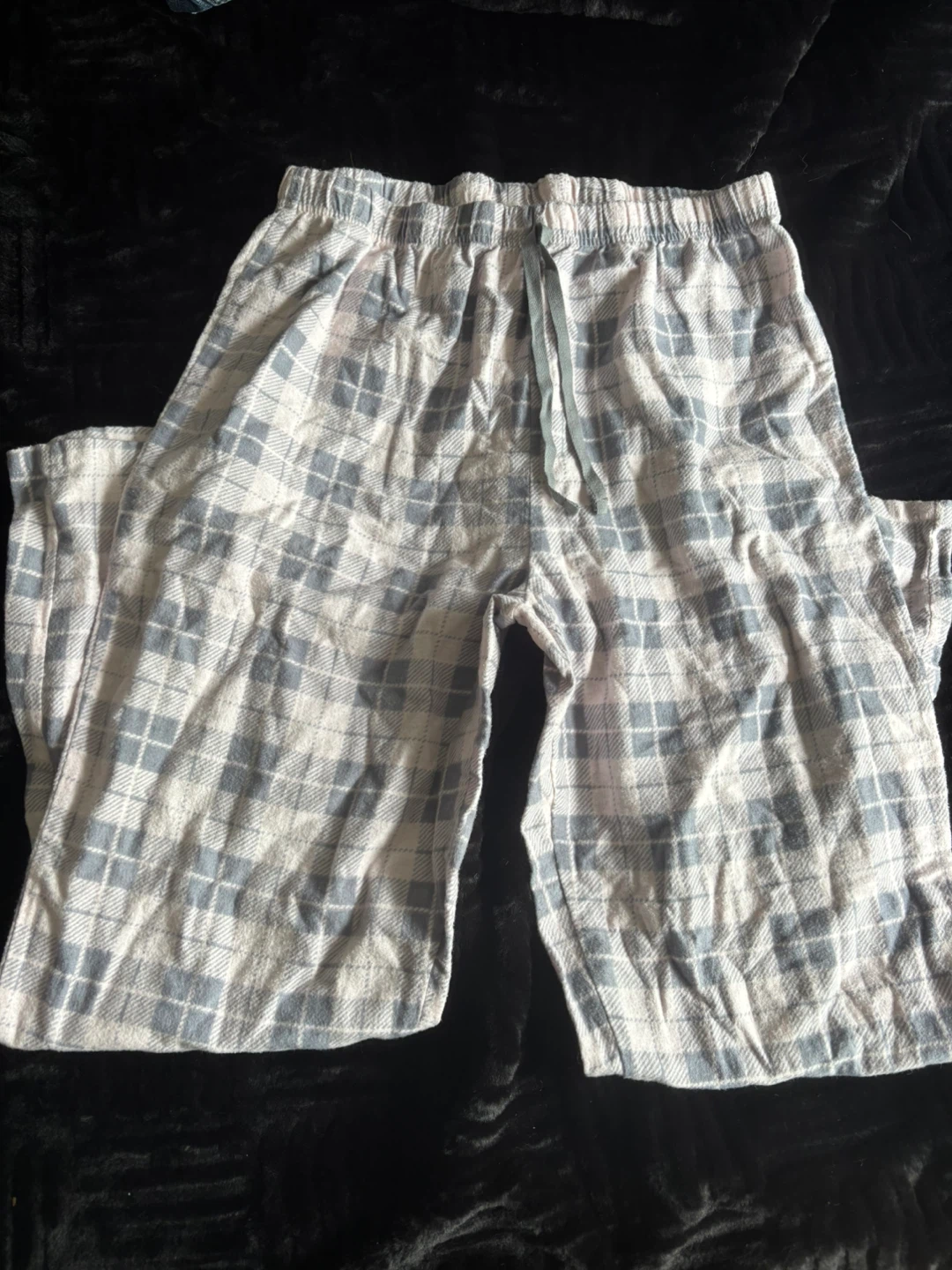 Blue and light pink Plaid Pajama Pants