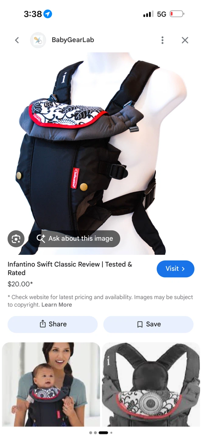Infantino Swift Classic Baby Carrier - photo 3