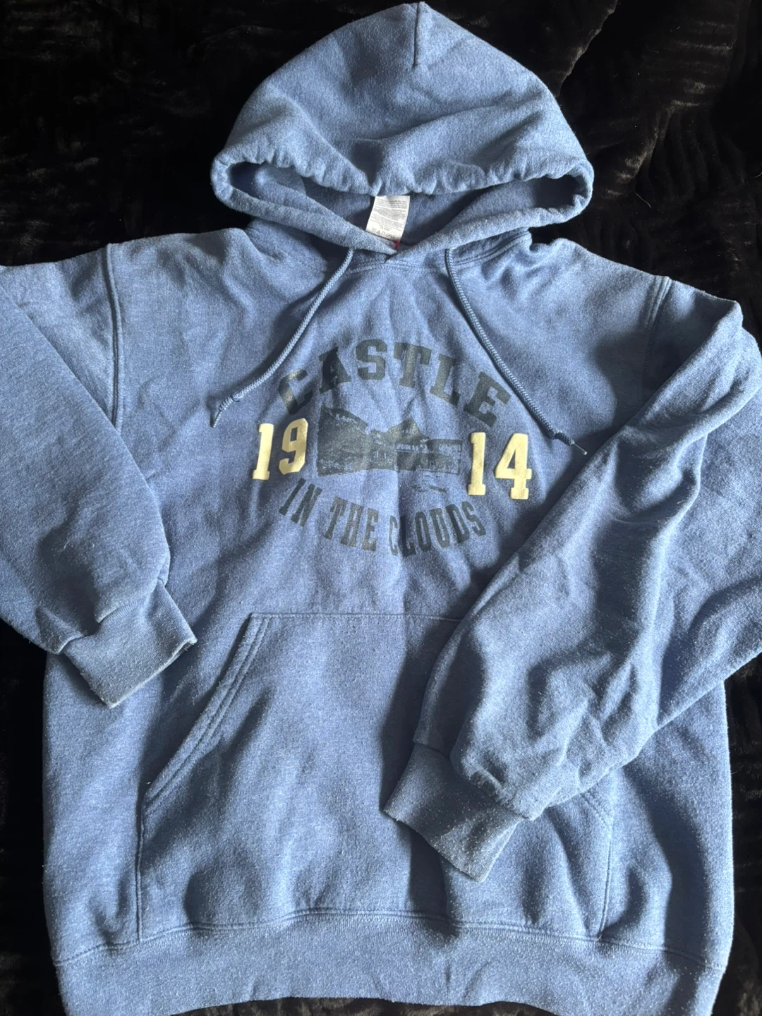 Jerzees Blue Castle in the Clouds Hoodie Large