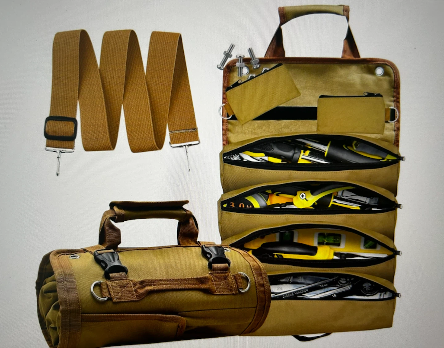 Roll Up Tool Bag with Strap - photo 4