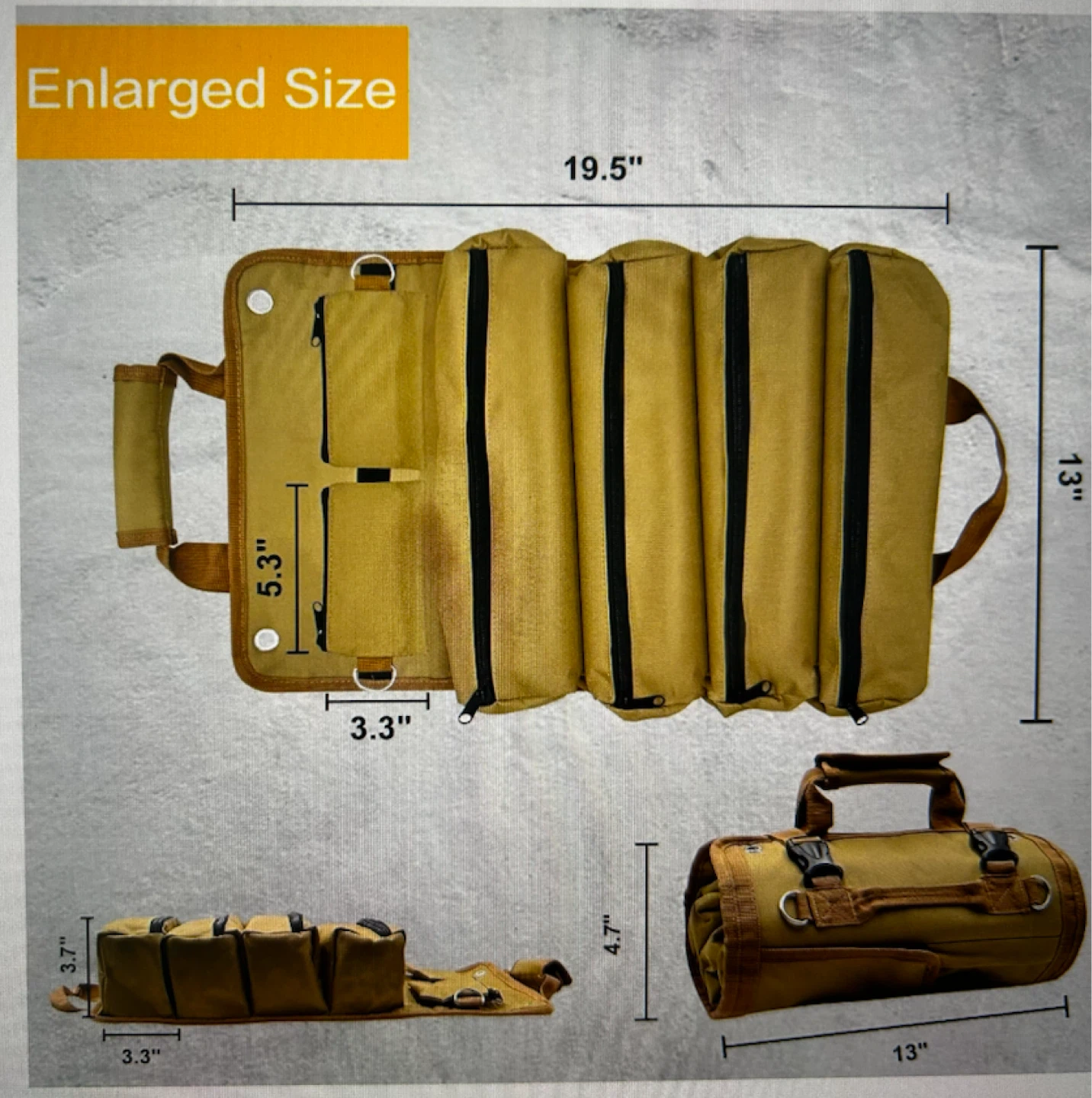 Roll Up Tool Bag with Strap - photo 5