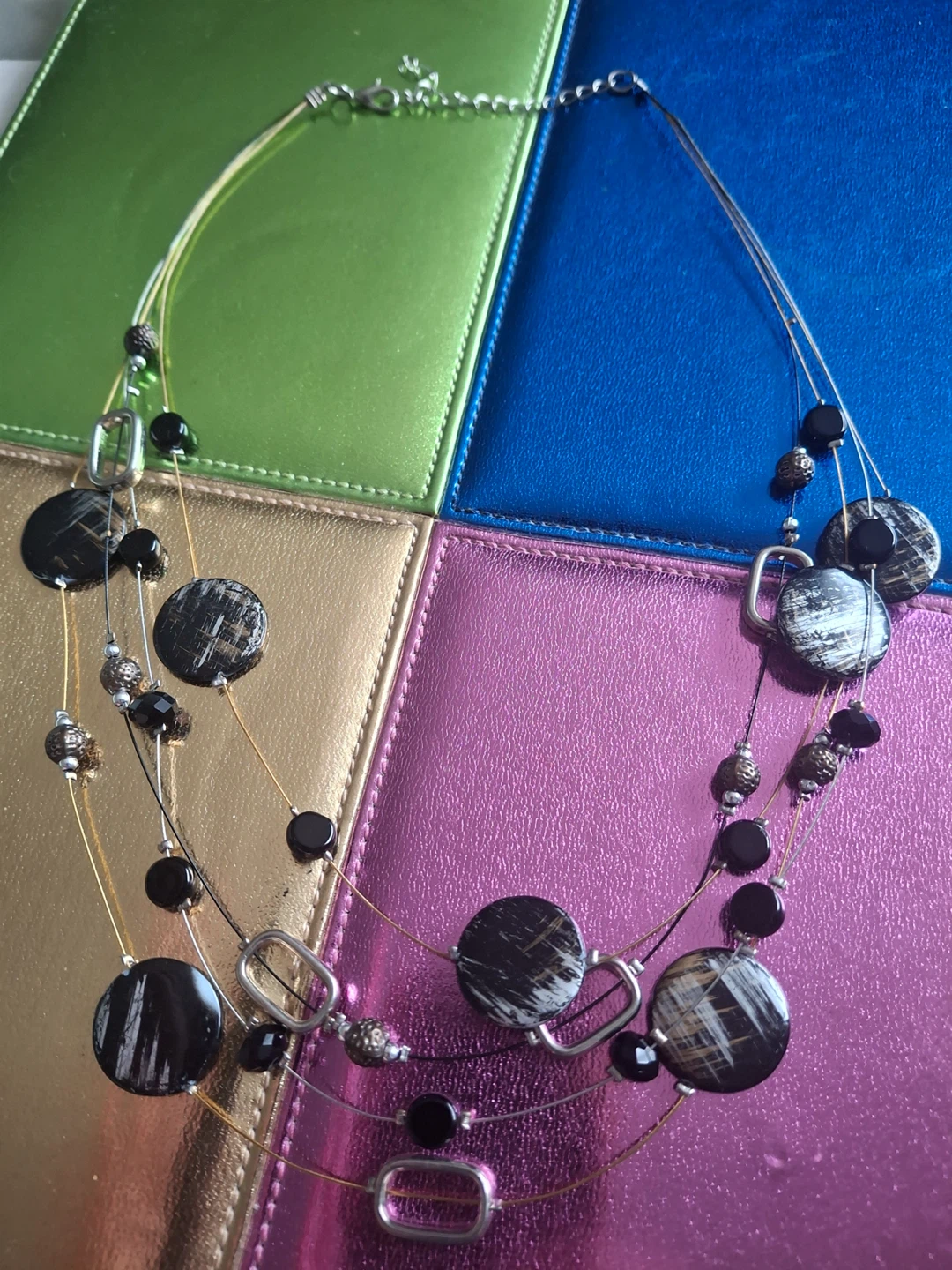 Multi strand bead necklace