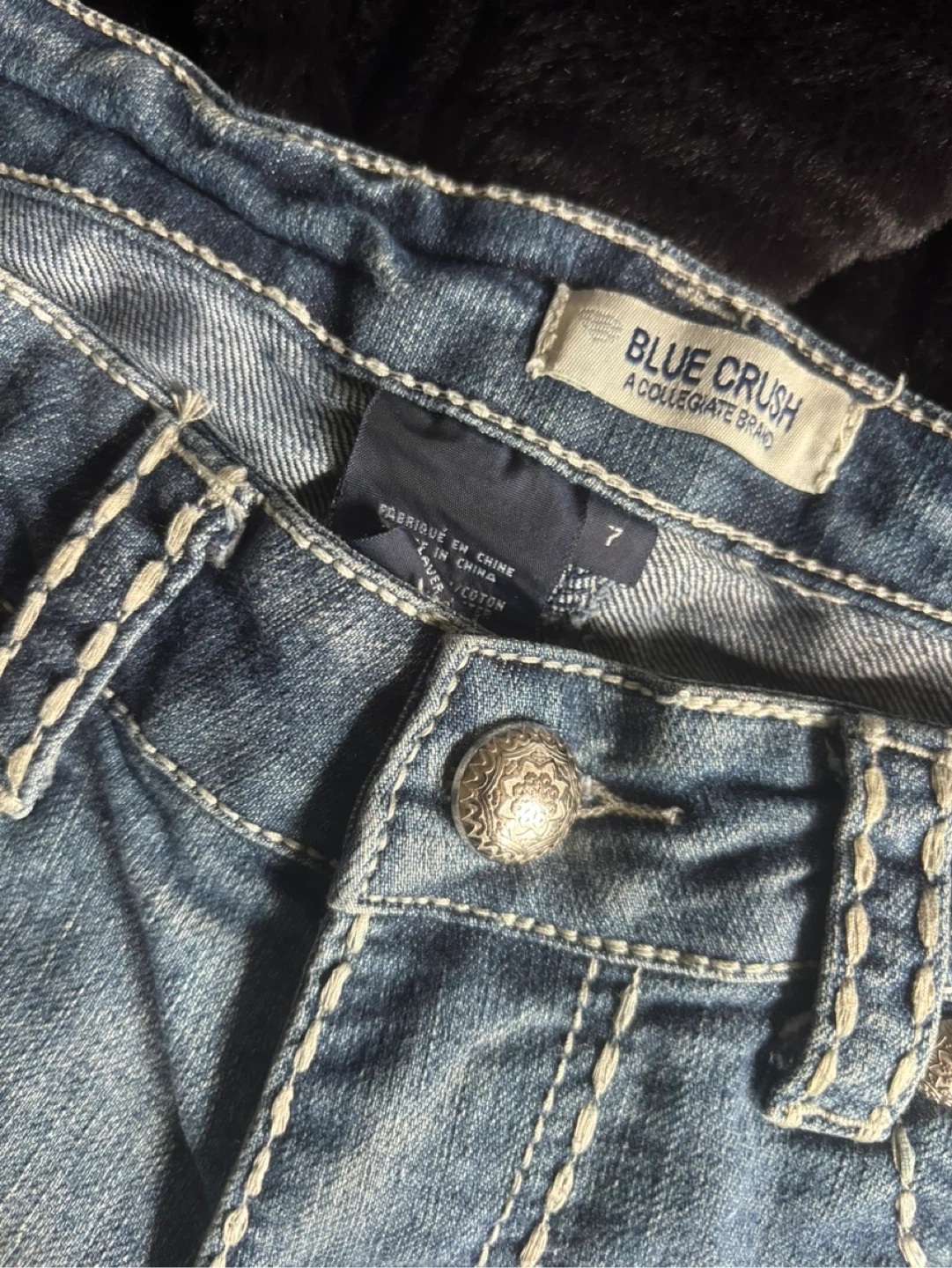 Blue Crush Collegiate Brand Denim Jeans Size 7 - photo 3