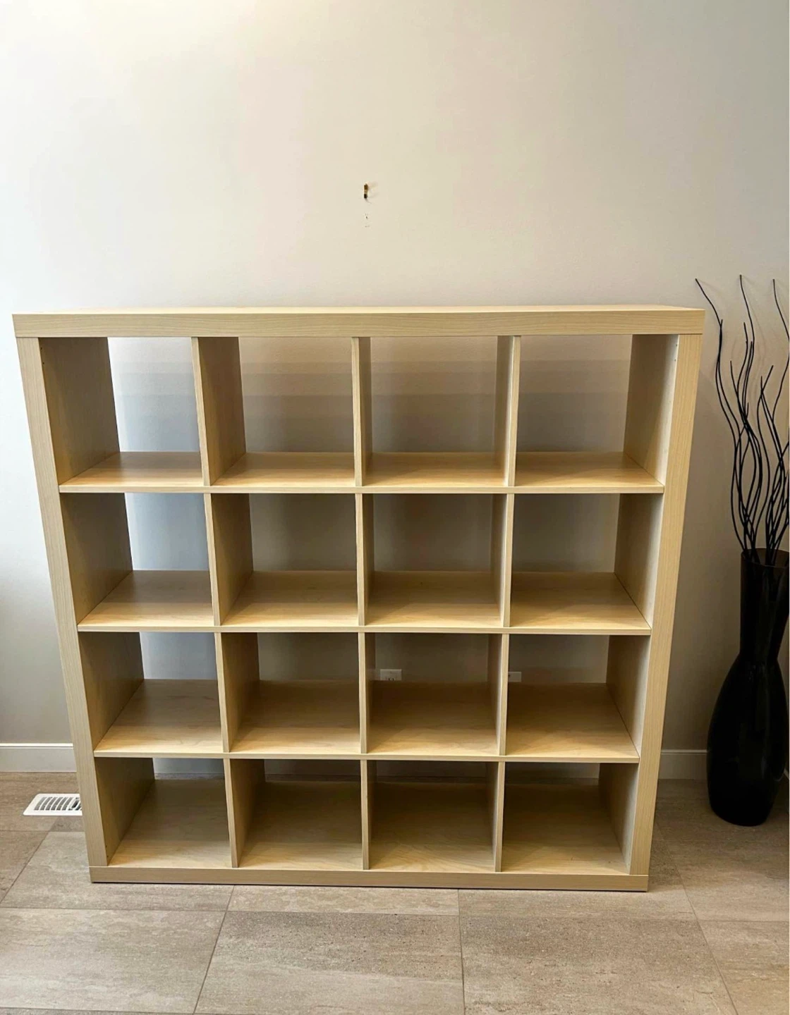 IKEA 4x4 KALLAX shelf oak colour
