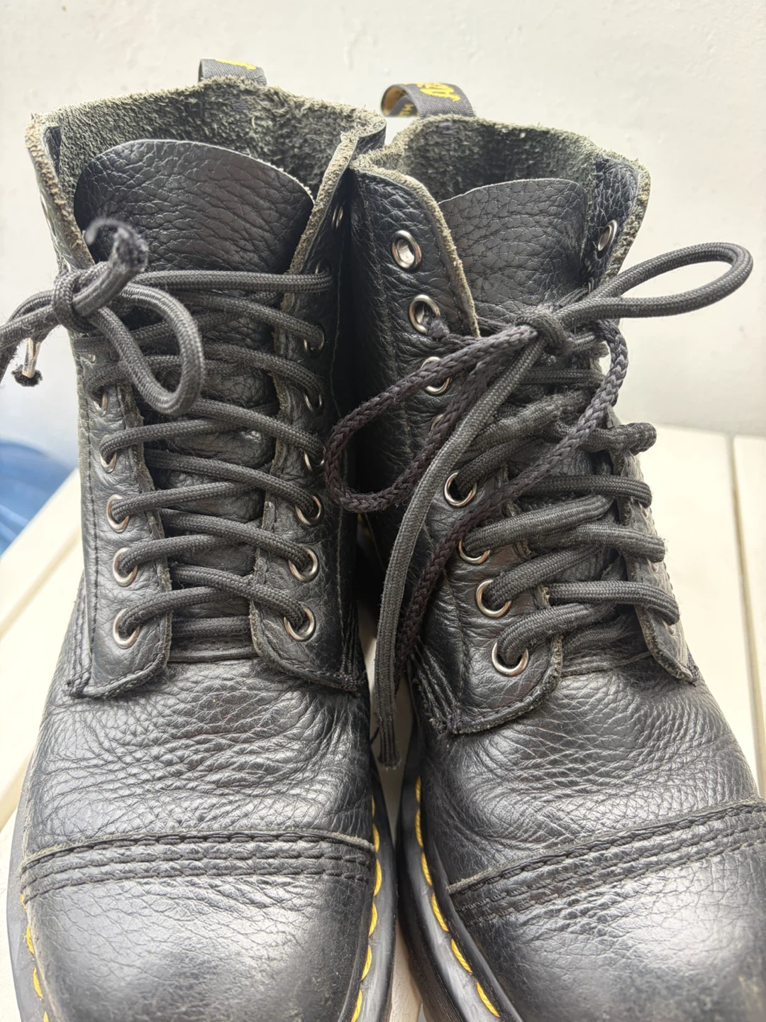 Dr. Martens Black Leather Platform Boots - photo 4