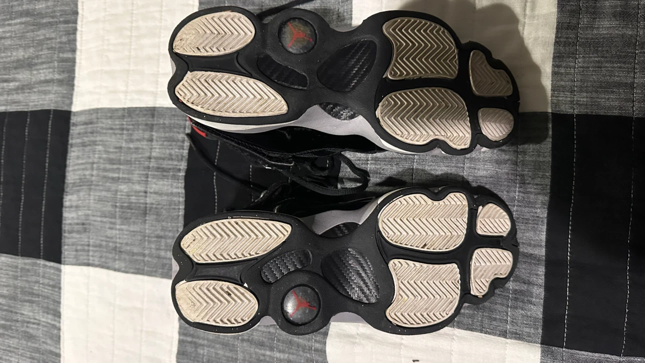 Air Jordan 6 Rings Black Red Toddler Shoes - photo 4