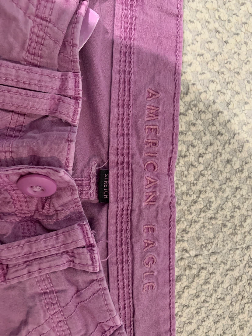 American Eagle Outfitters Purple Cargo Pants Size 6 - photo 2