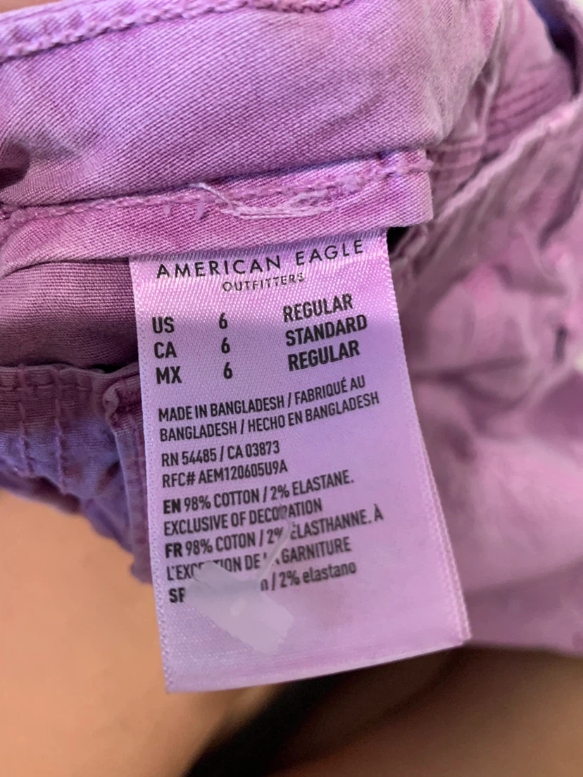 American Eagle Outfitters Purple Cargo Pants Size 6 - photo 3