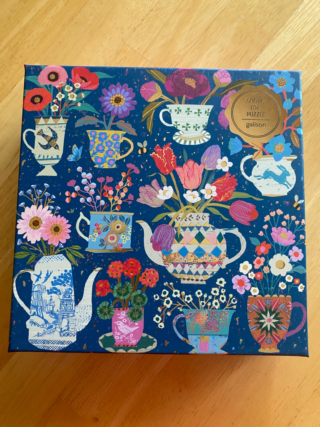 NEW Potted Teacups 500 Piece Foil Puzzle