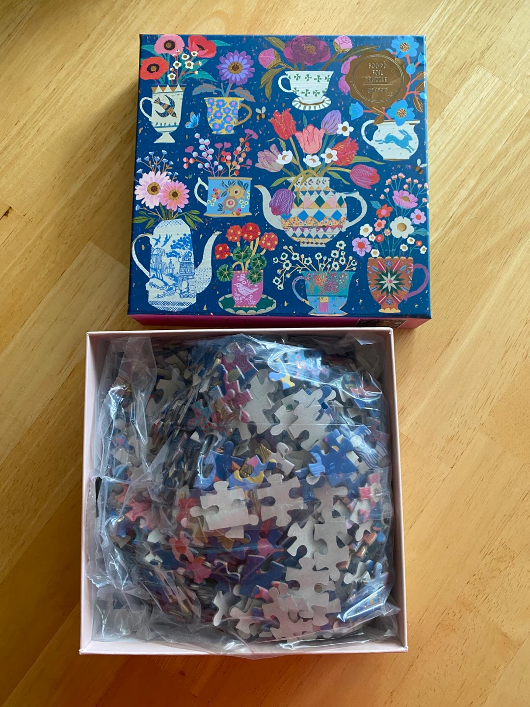 NEW Potted Teacups 500 Piece Foil Puzzle - photo 3