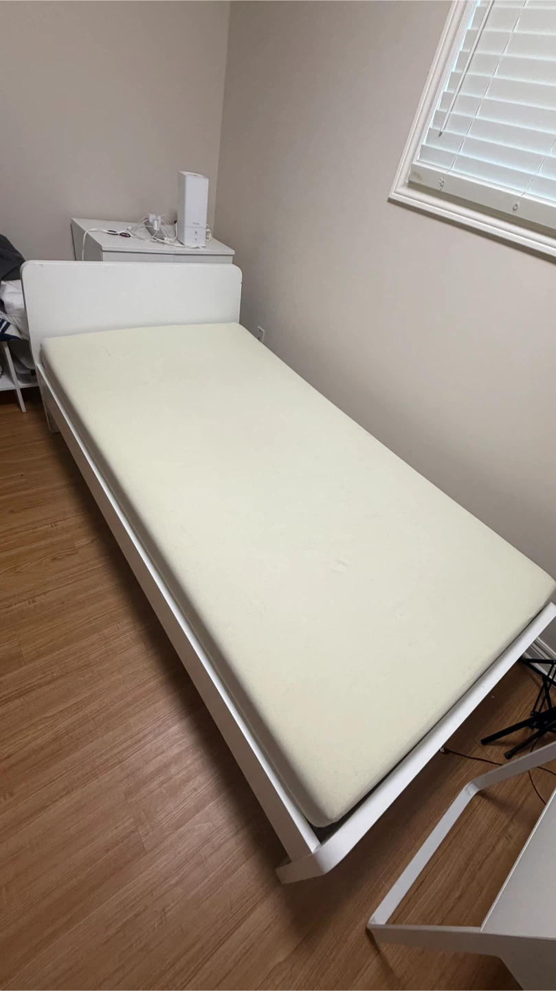 IKEA Twin Size Bed Frame, LURÖY Slats & Mattress Set