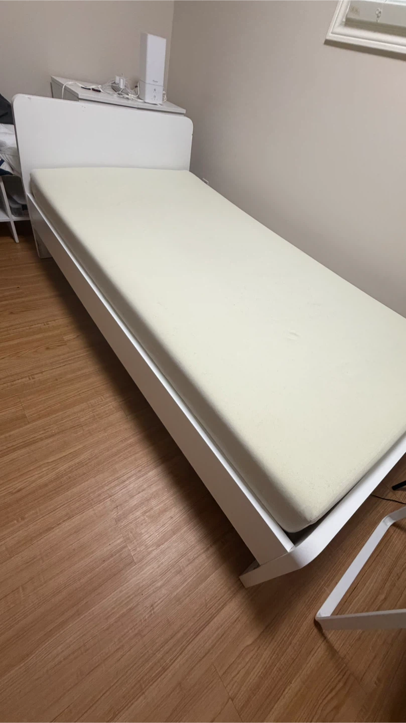IKEA Twin Size Bed Frame, LURÖY Slats & Mattress Set - photo 2