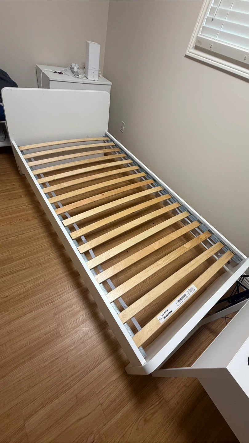 IKEA Twin Size Bed Frame, LURÖY Slats & Mattress Set - photo 4