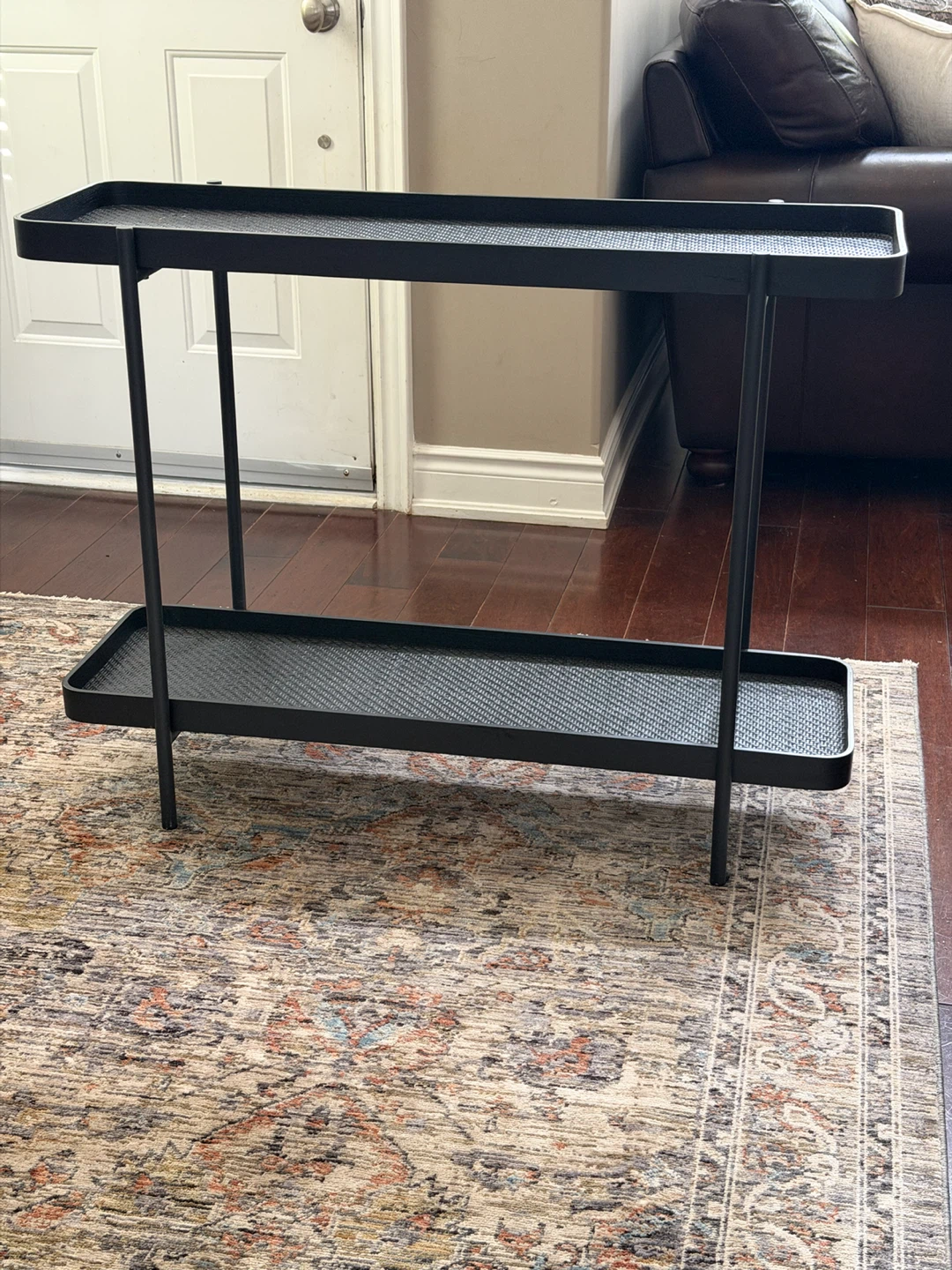 Black 2-Tier Side Table