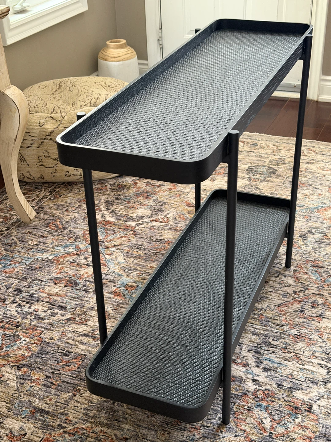 Black 2-Tier Side Table - photo 2