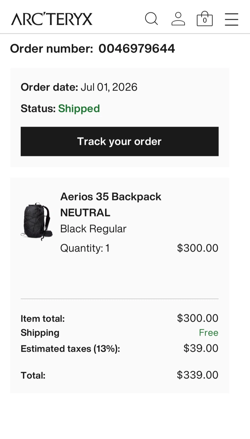 Arc'teryx Aerios 35 Backpack NEW! 339$ - photo 3