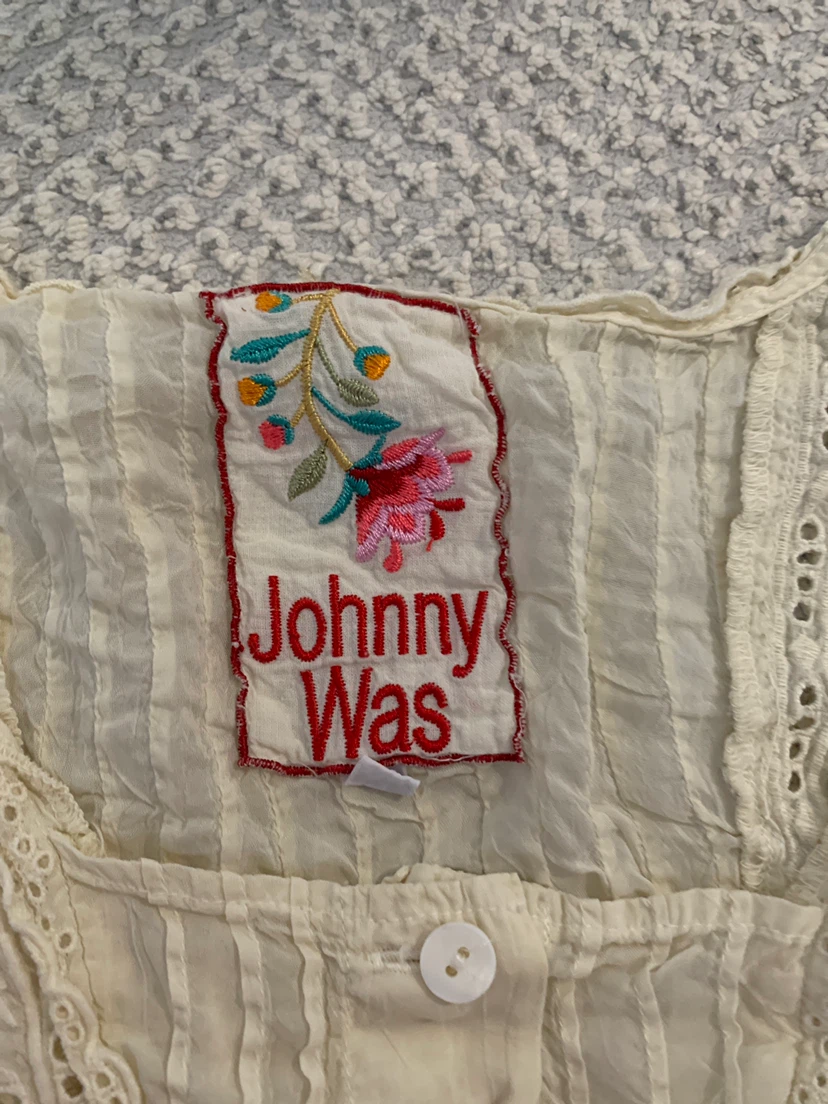 Johnny Was Embroidered Tunic Top Cream - photo 2