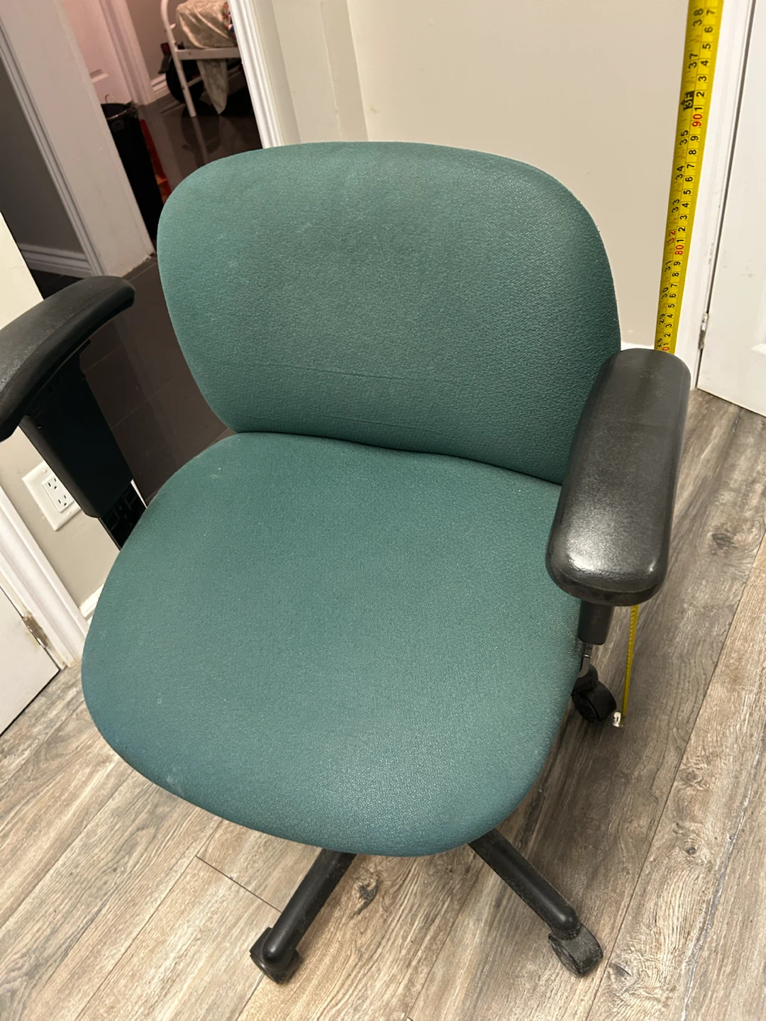 Green Office Chair with Wheels