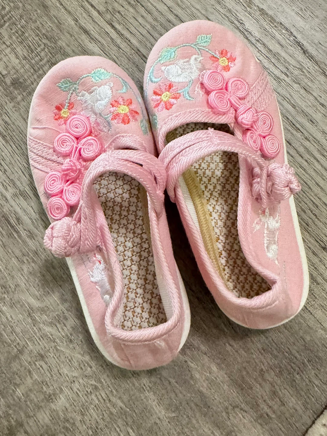 New Pink Embroidered Ballet kids Flats