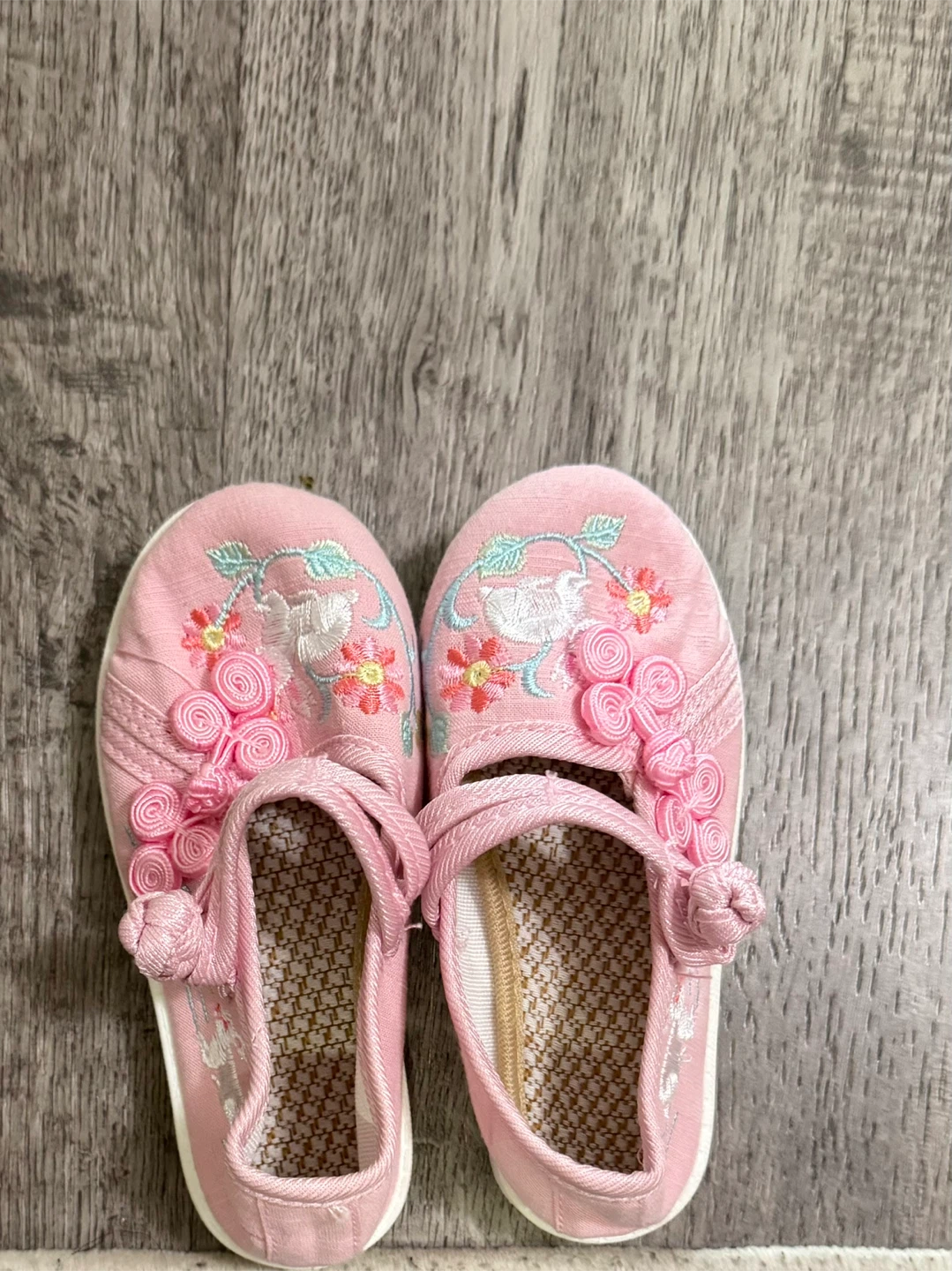 New Pink Embroidered Ballet kids Flats - photo 2
