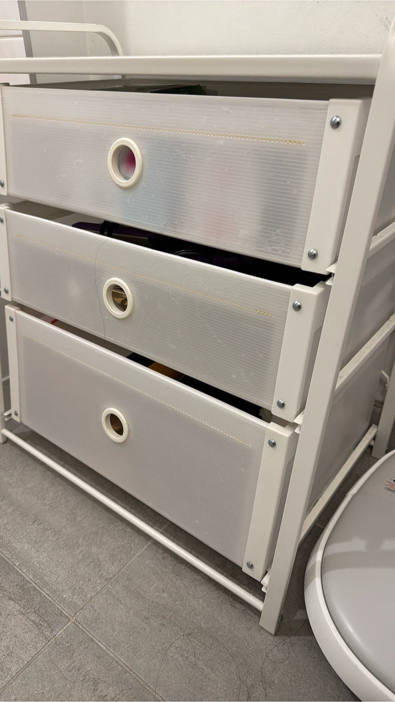 White 3-Drawer Storage Unit