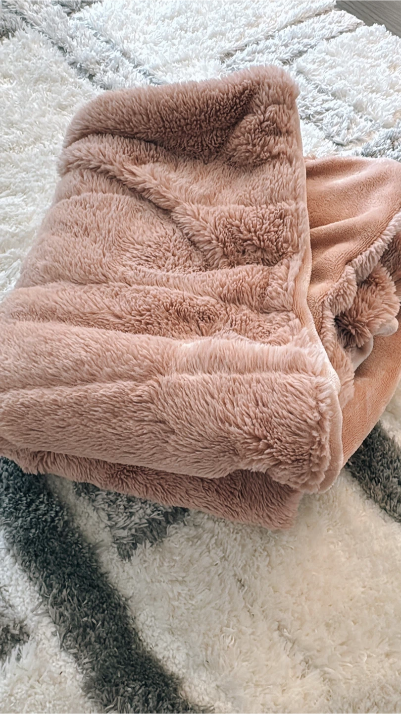 Plush Rose Gold Blanket