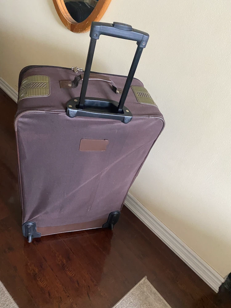 Brown Expandable Suitcase with Wheels - photo 3