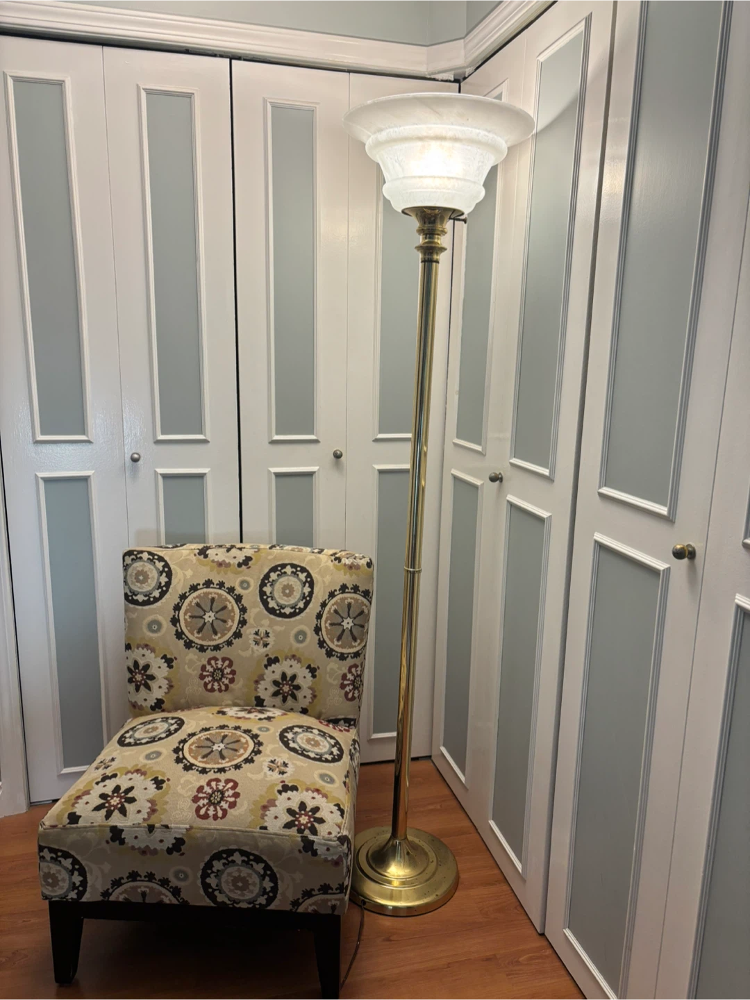 Gold Torchiere Floor Lamp - photo 2