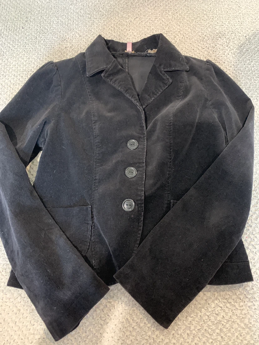 Tempted Black Corduroy Blazer