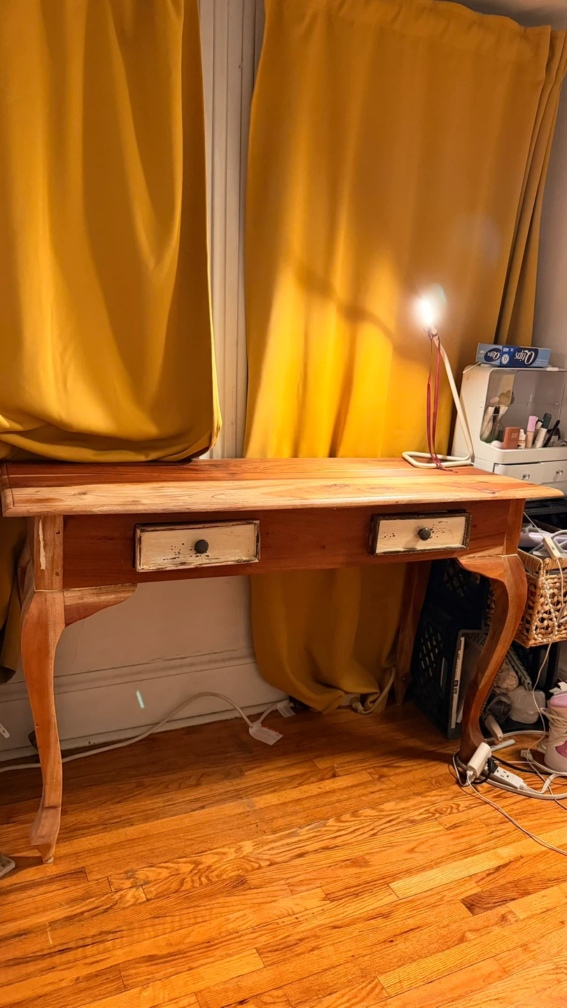 1960s Vintage Wooden writing desk with two drawers