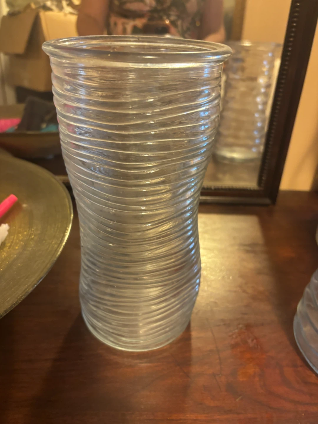 Clear Glass Flower Vase