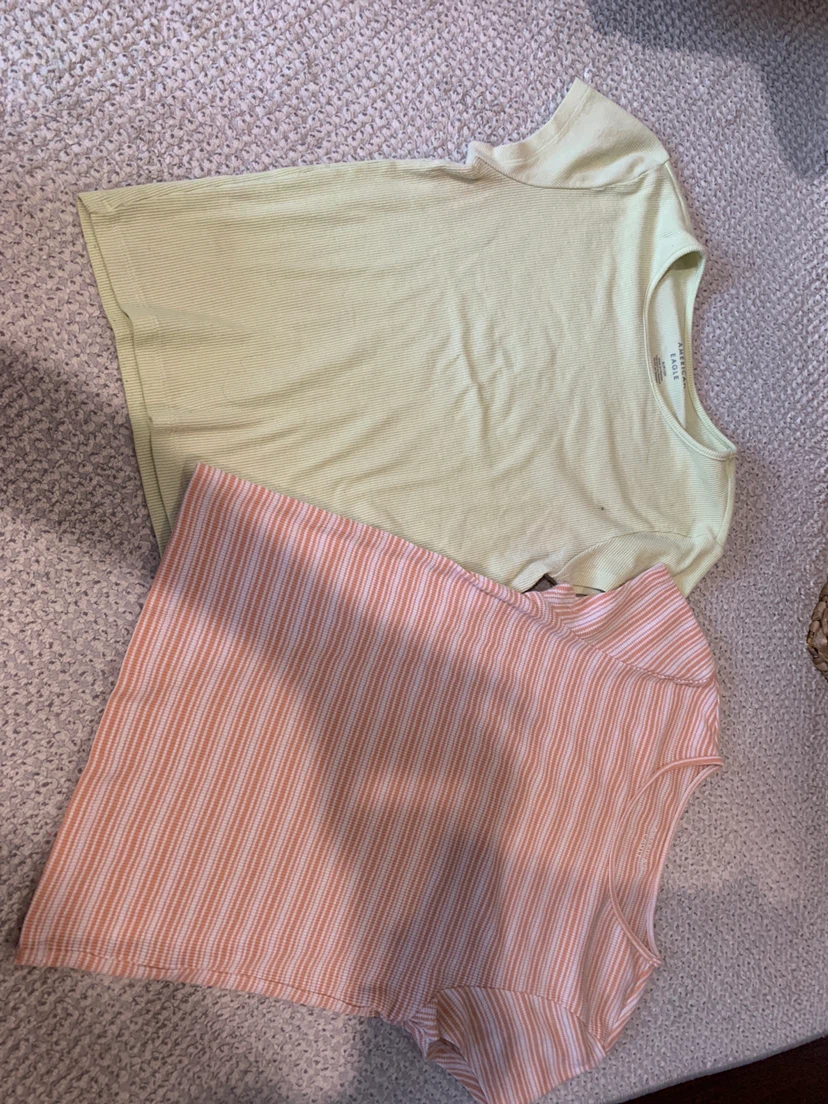 American Eagle S/P/CH Women's Ribbed T-Shirts (2 Pack)