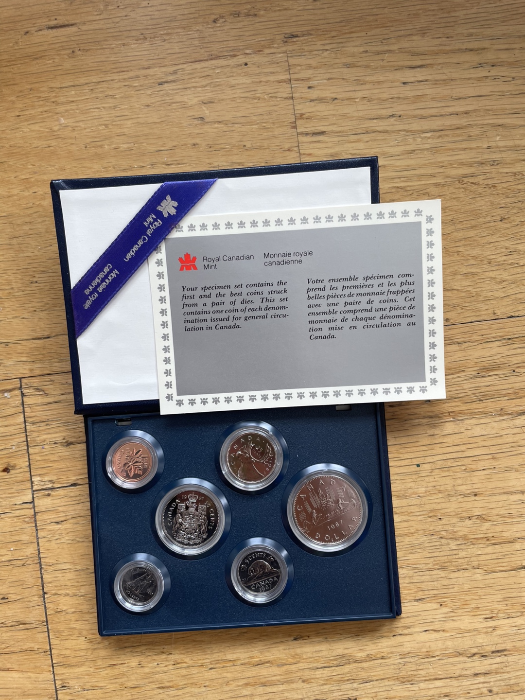 1987 Royal Mint Collection - Nickel $1 & 50 cent coin