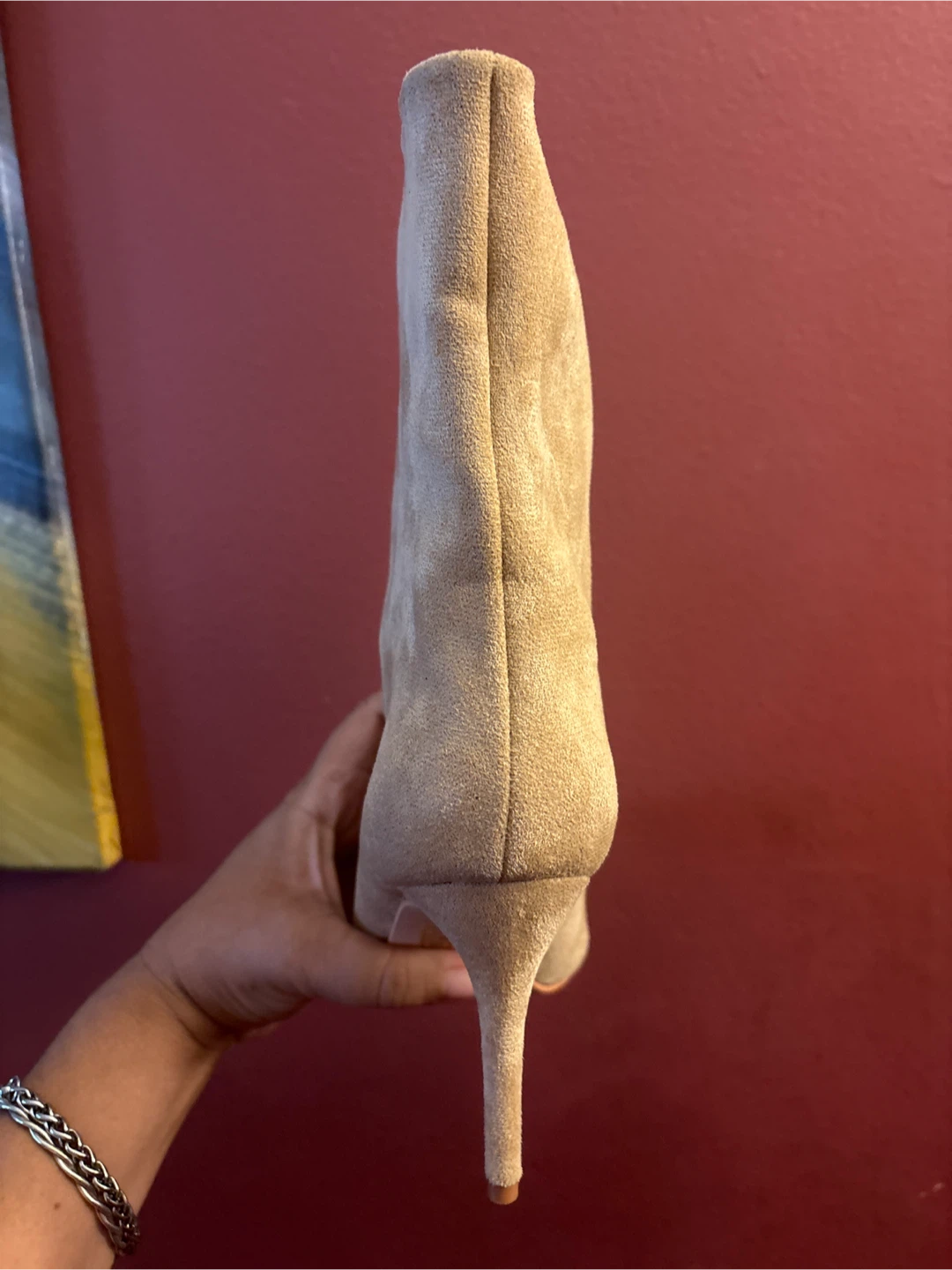 NEW Women's Tan Suede Ankle Boots size 9 - photo 4
