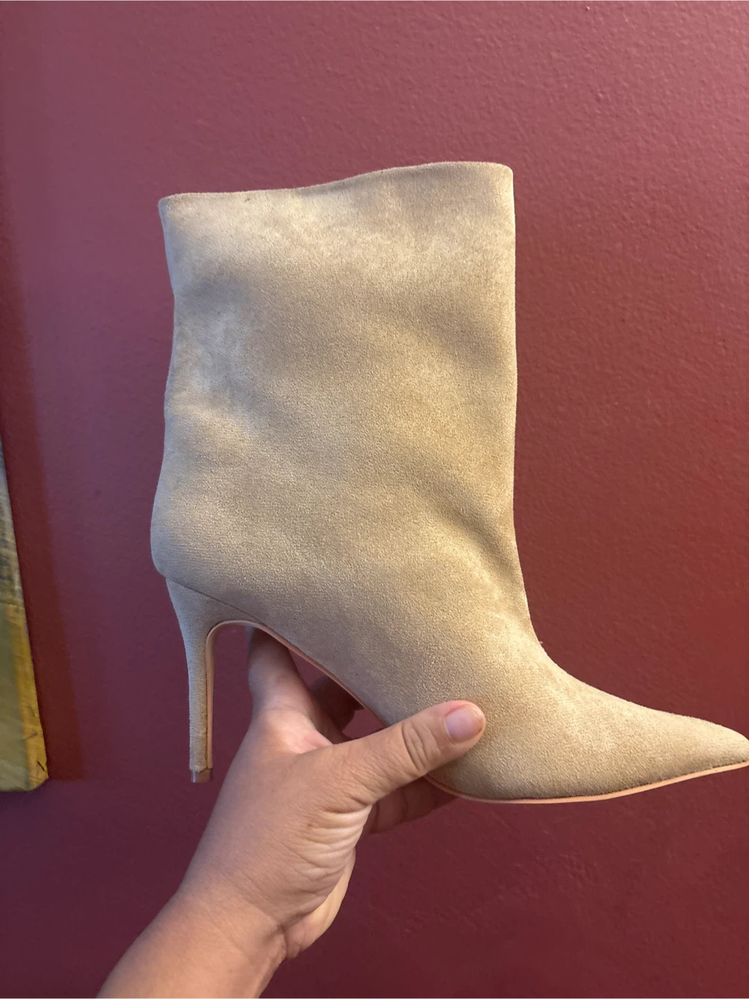 NEW Women's Tan Suede Ankle Boots size 9 - photo 5