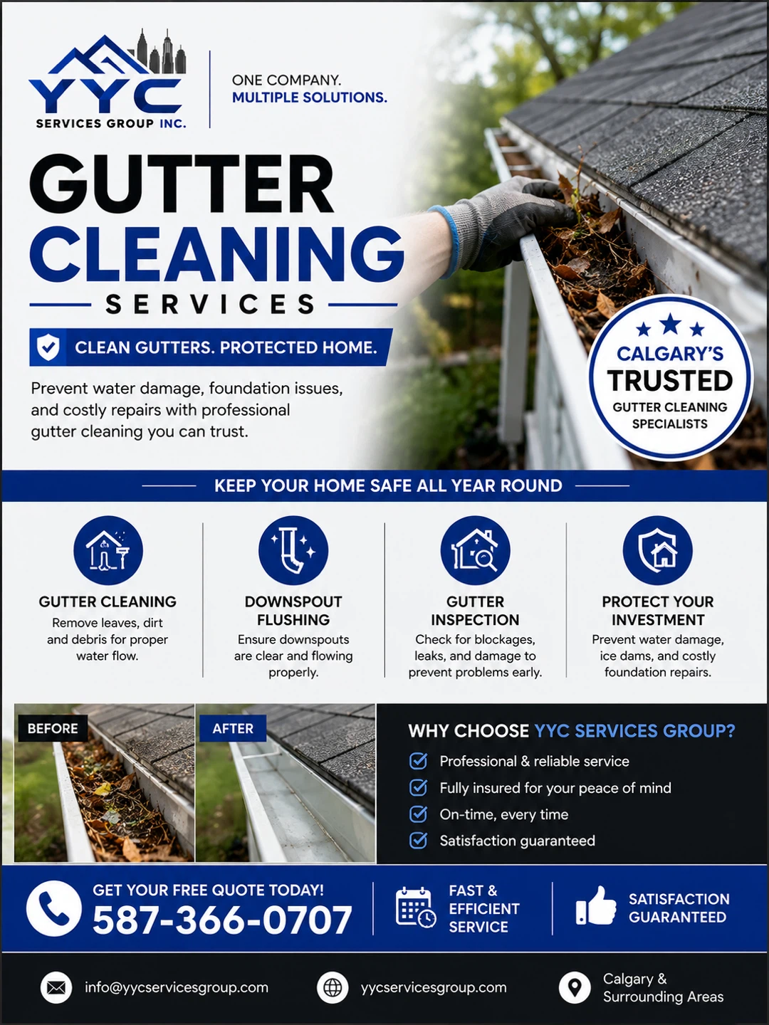 Gutter Cleaning - 587-366-0707