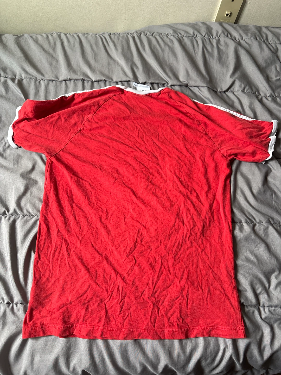 Adidas Red 3-Stripes T-Shirt Large - photo 2