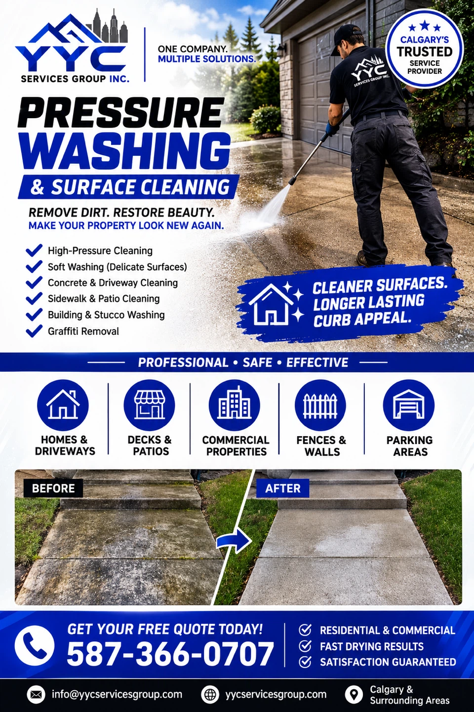 Pressure Washing - 587 366 0707