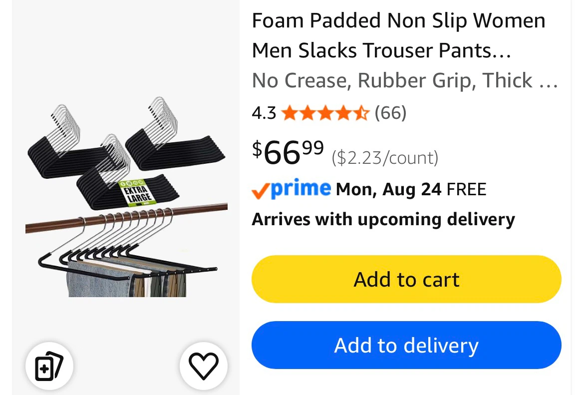 30 Foam Padded Non Slip  Pants Hangers - photo 3