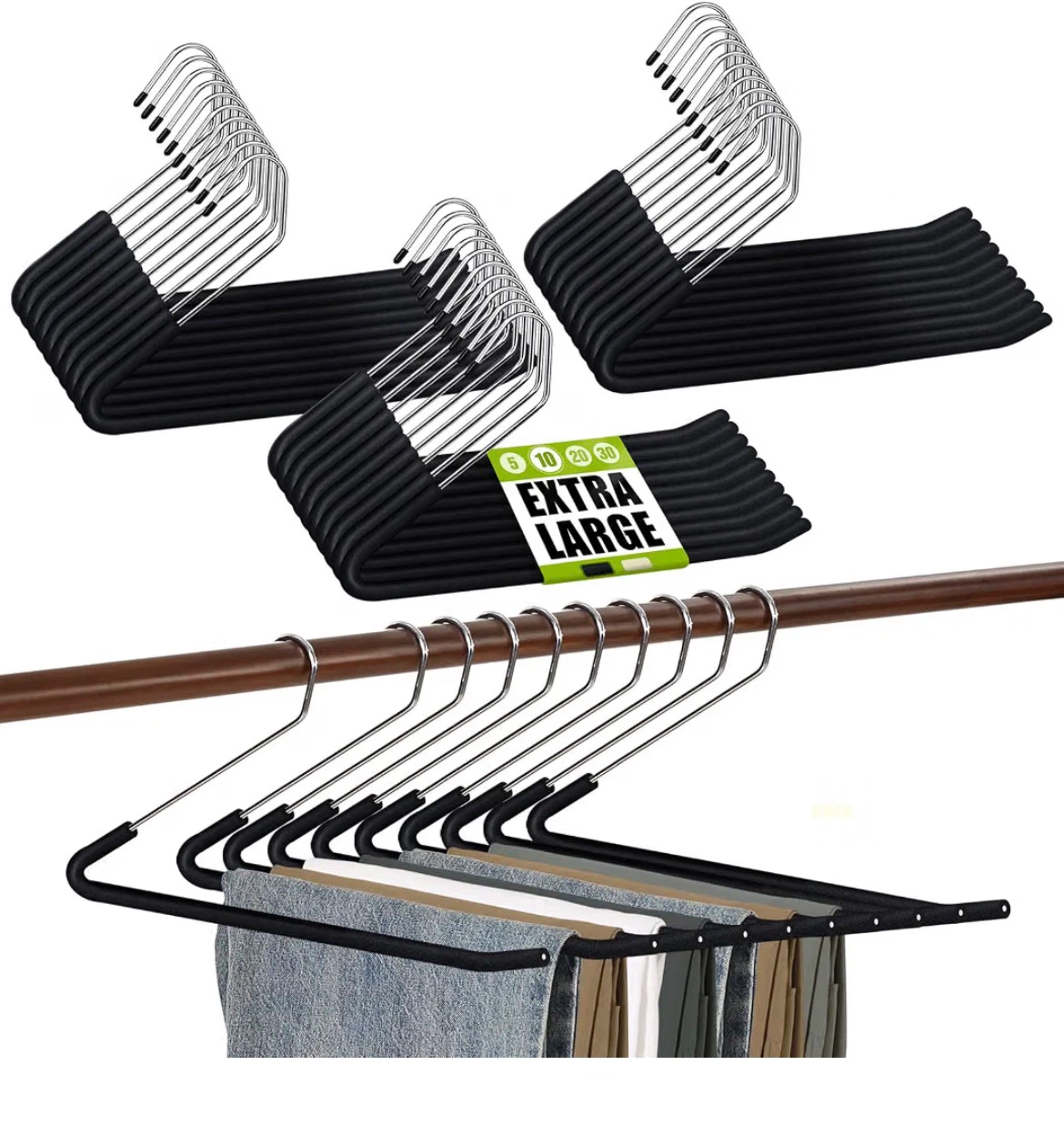 30 Foam Padded Non Slip  Pants Hangers - photo 4