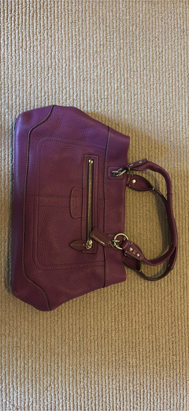 Coach Leather Handbag - Deep Purple - photo 2