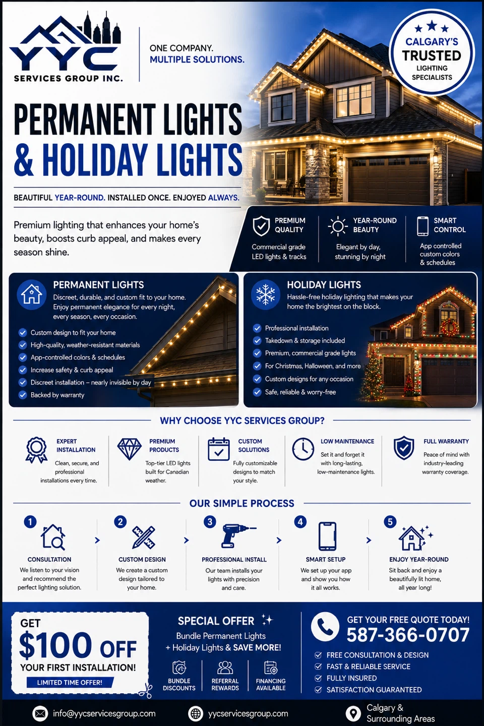 Permanent Gemstone Lights & Holiday Lights - 587 366 0707