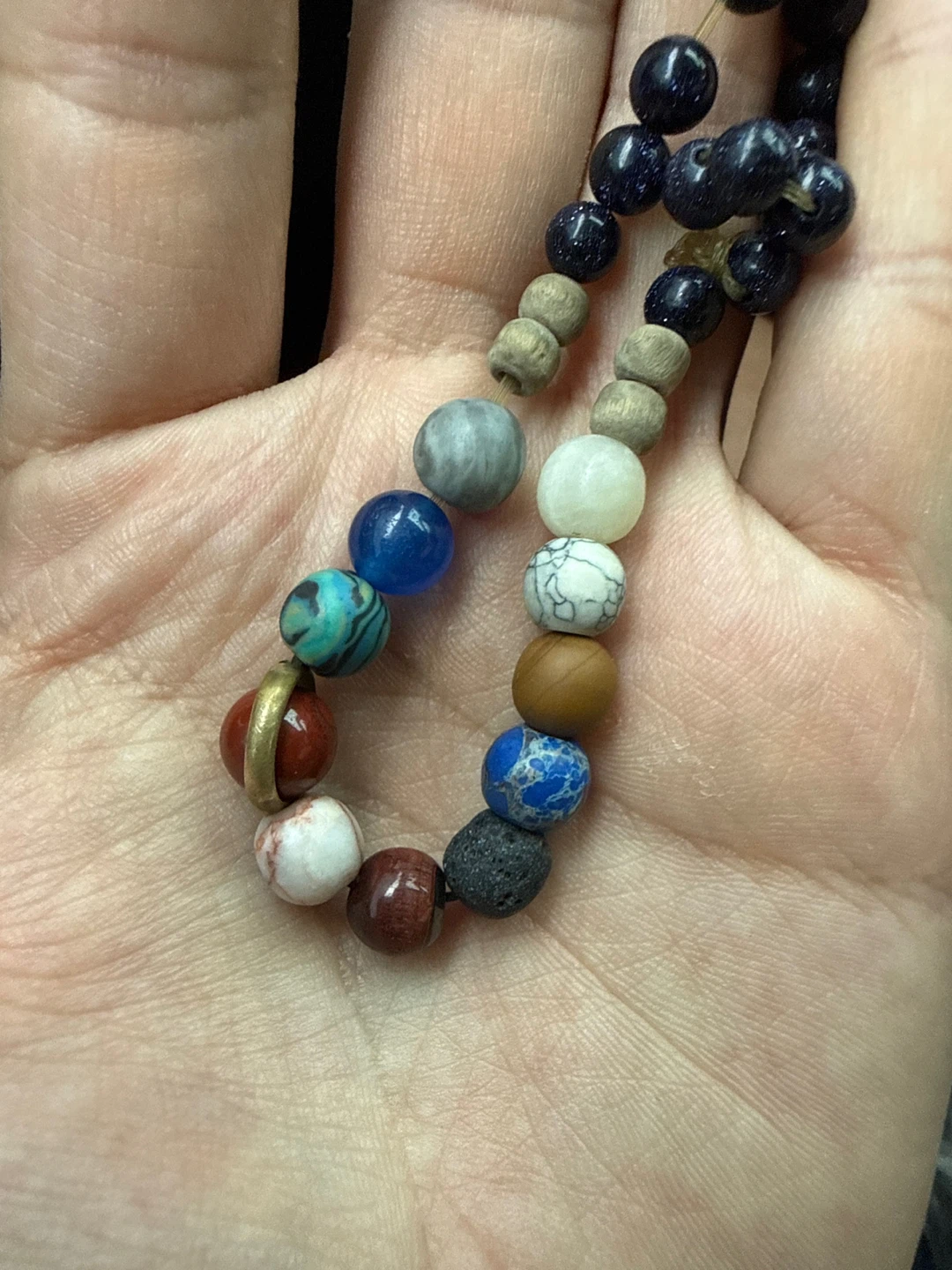 Beaded Bracelet with Planet Theme