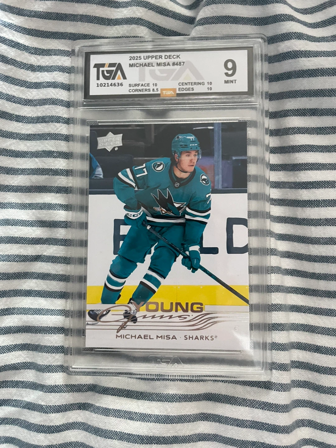 2025 Upper Deck Michael Misa #487 TGA 9 Mint Hockey Card